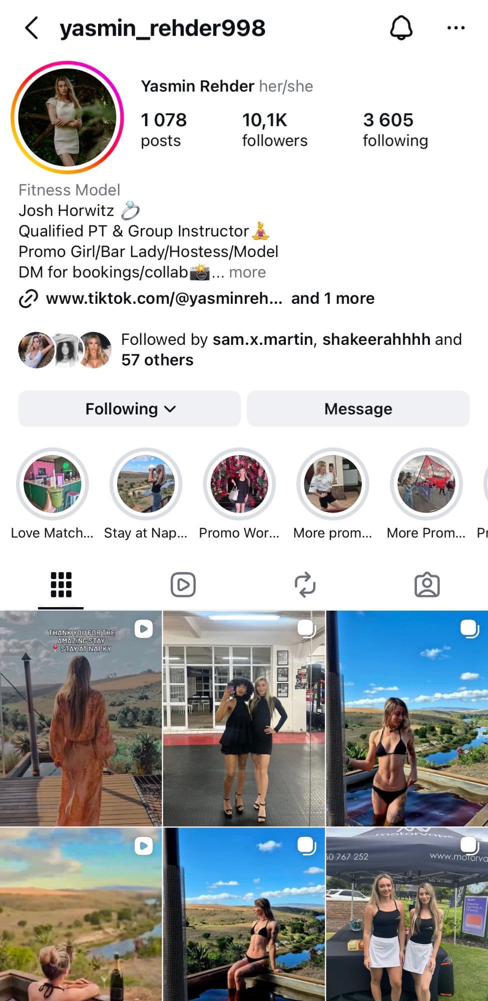 Yasmin Rehder, fitness model and group instructor with 10K followers, Inflame campaign influencer