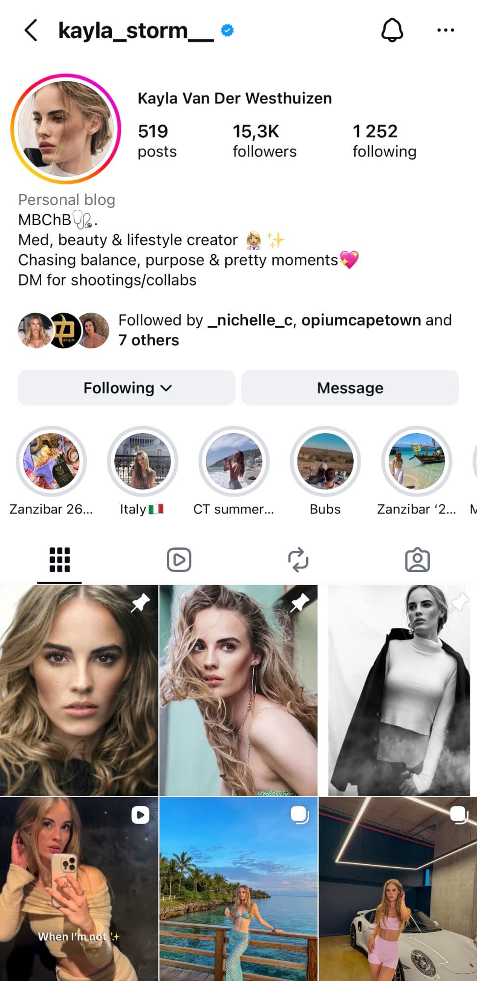 Kayla Van Der Westhuizen, beauty and lifestyle creator with 15K followers, Inflame campaign influencer