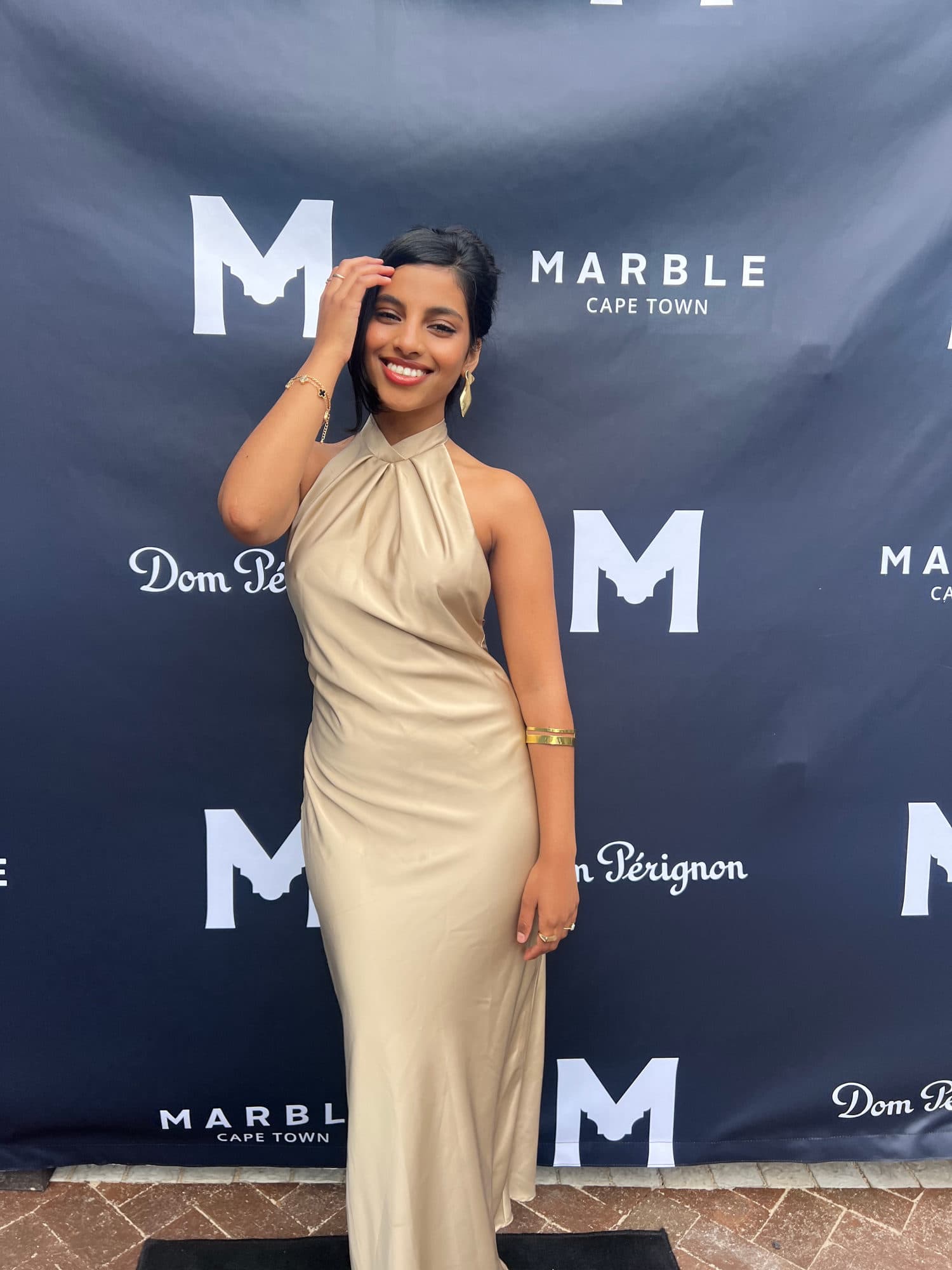 Event hostess at a private dining function at Marble restaurant