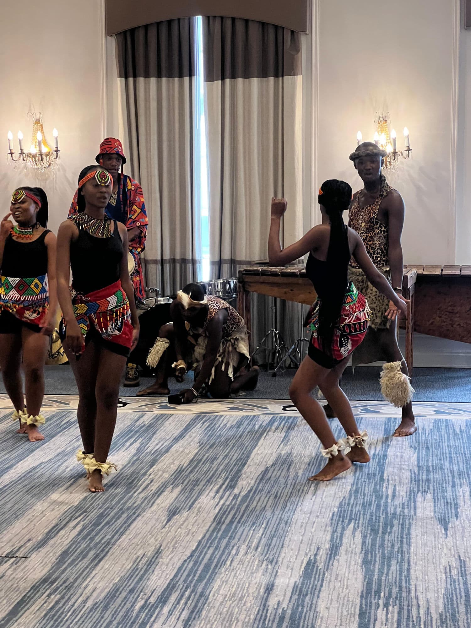 African dancers performing at a Cape Town corporate event
